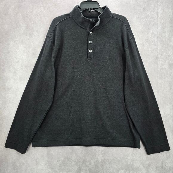 Van Heusen Gray Pullover Sweater Never Tuck Classic Fit Mock Neck XL Extra Large - Picture 1 of 6
